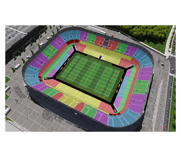 Le plan des espaces pour DEMI-FINALES DU TOP 14 au Stade Pierre Mauroy